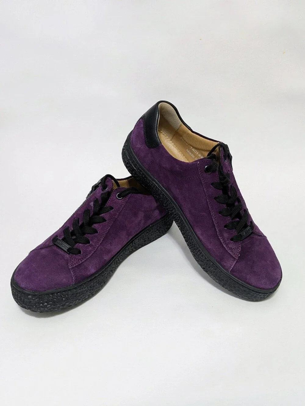 HARTJES Phil Women's Size 9 US LNC Suede Purple Walking Sneakers Comfort Shoes